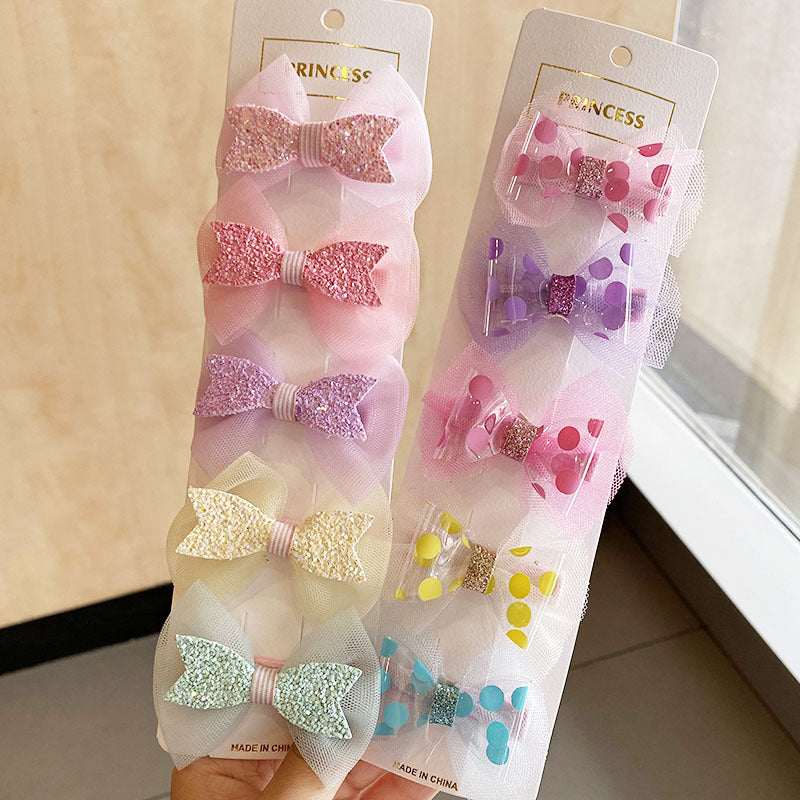 Children's bow hairpin set