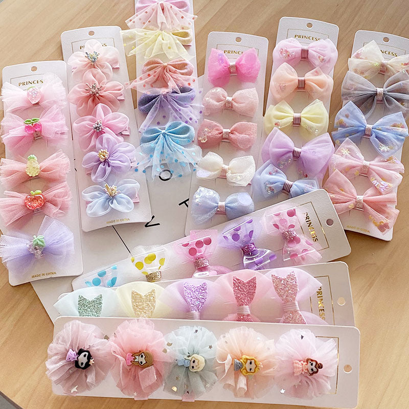 Children's bow hairpin set