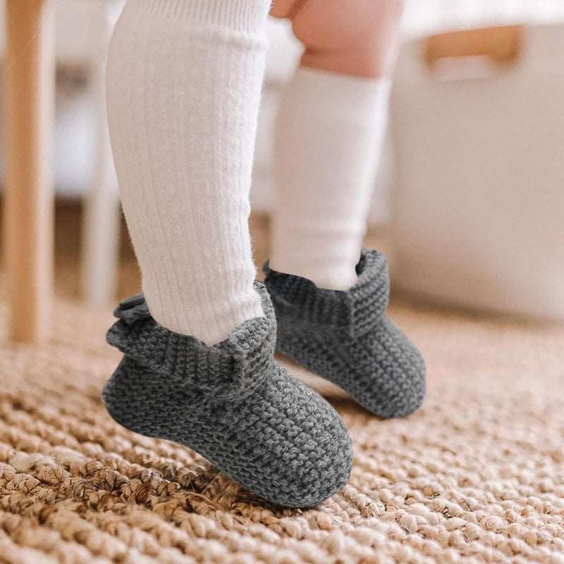 1 Pairs Unisex Newborn First Walkers Cute Crib Shoes Girl Boy Handmade Knit Sock Shoes Baby Crochet Knit Toddler Shoes Infant