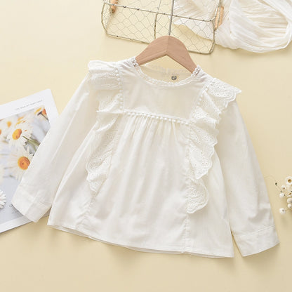 Cute Pastoral  Cotton Blend Blouse