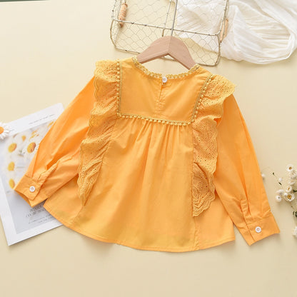 Cute Pastoral  Cotton Blend Blouse